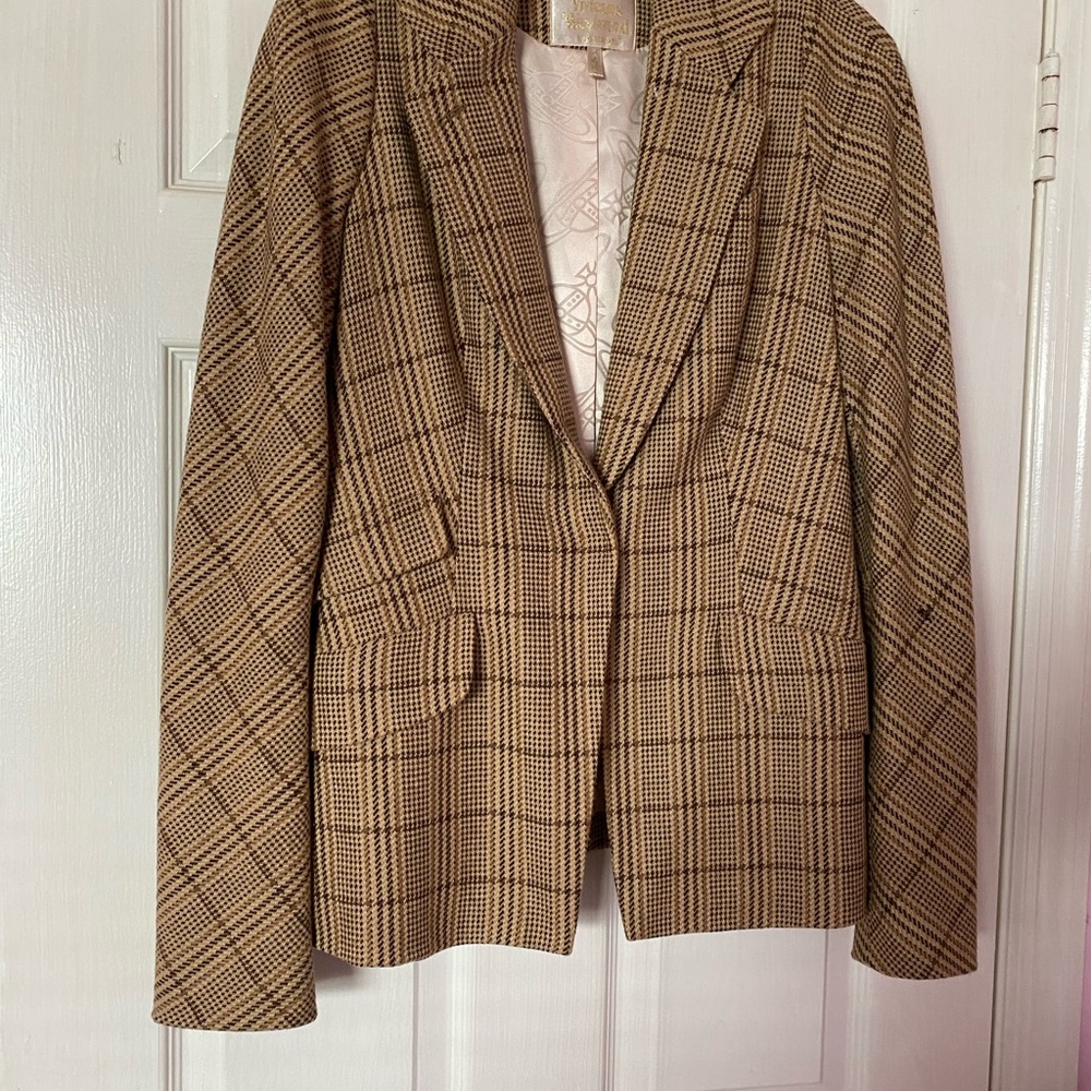 Vivienne Westwood Blazer Gold Label Plaid Camel Hair
